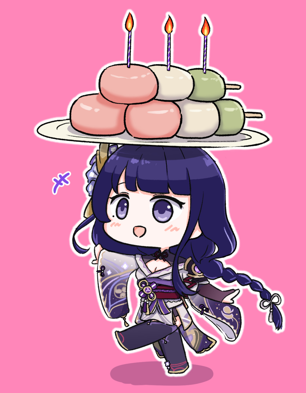 原神# 〖影〗是生日唉,蛋糕只要三彩团子的哦[三哈]