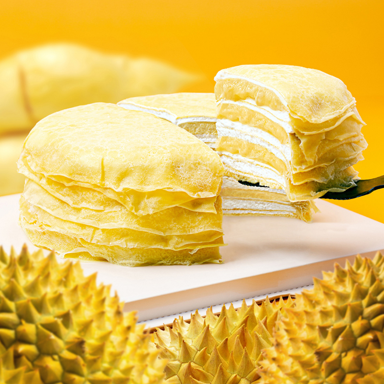 榴莲西施榴莲千层蛋糕爆浆榴莲肉纯动物奶油网红生日蛋糕顺丰包邮