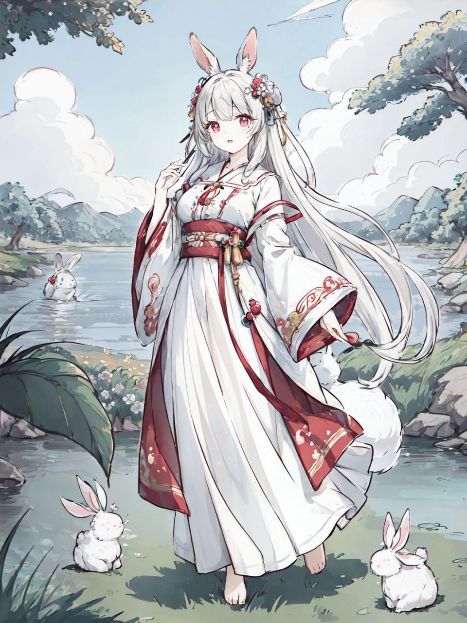 古风少女 | 鲜亮墨调 『胜雪白衣尘不染』