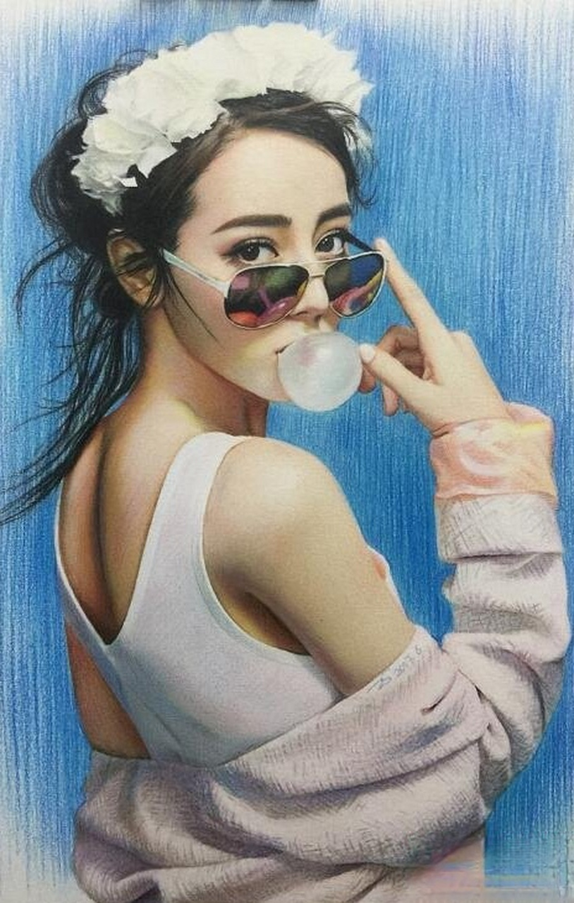 素描,彩铅素描,精气神兼备.