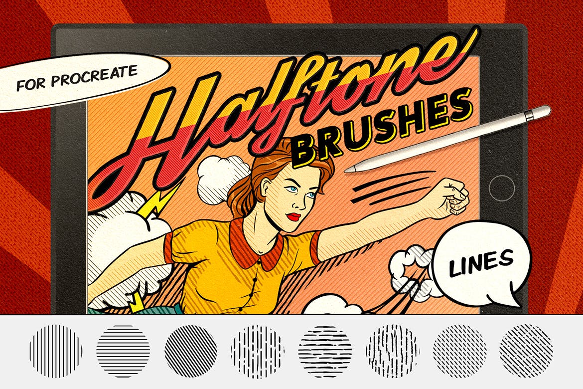 Vintage Comics Line Procreate Brushes.jpg