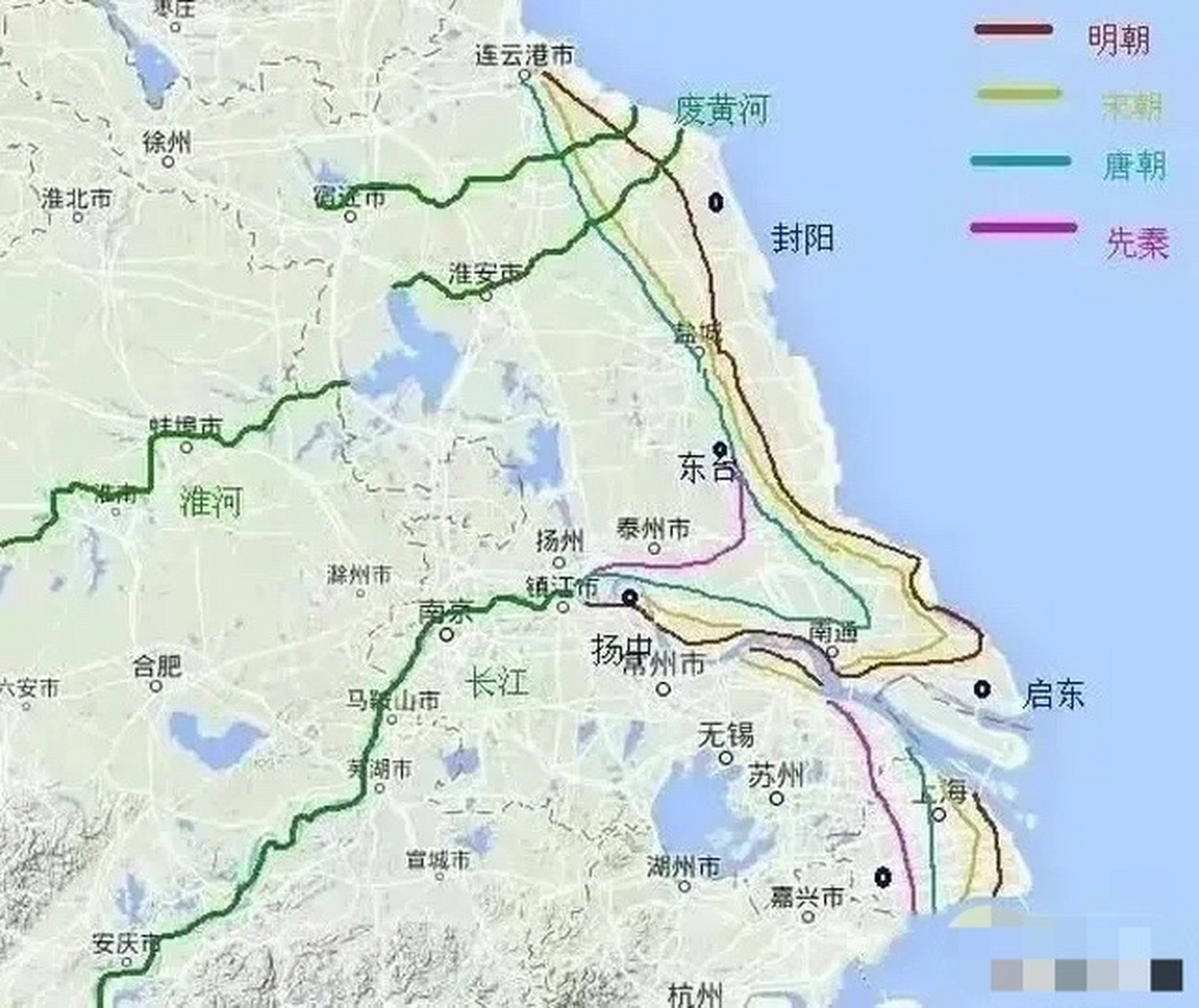 黄河改道夺淮入海图片