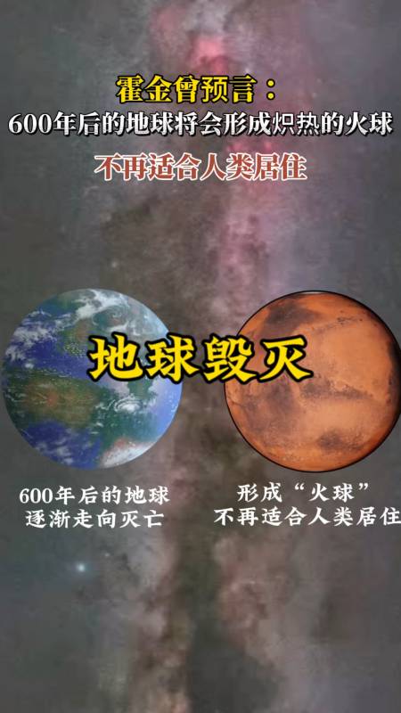 霍金曾预言:600年后的地球,将会逐渐走向灭亡,不再适合人类居住!