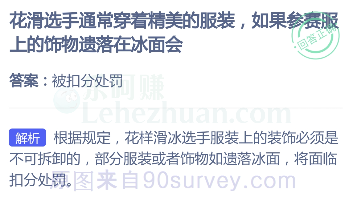 如果花滑选手参赛服上的饰物遗落在冰面会被扣分处罚 如果花滑选手参赛服上的饰物遗落在冰面会被扣分处罚