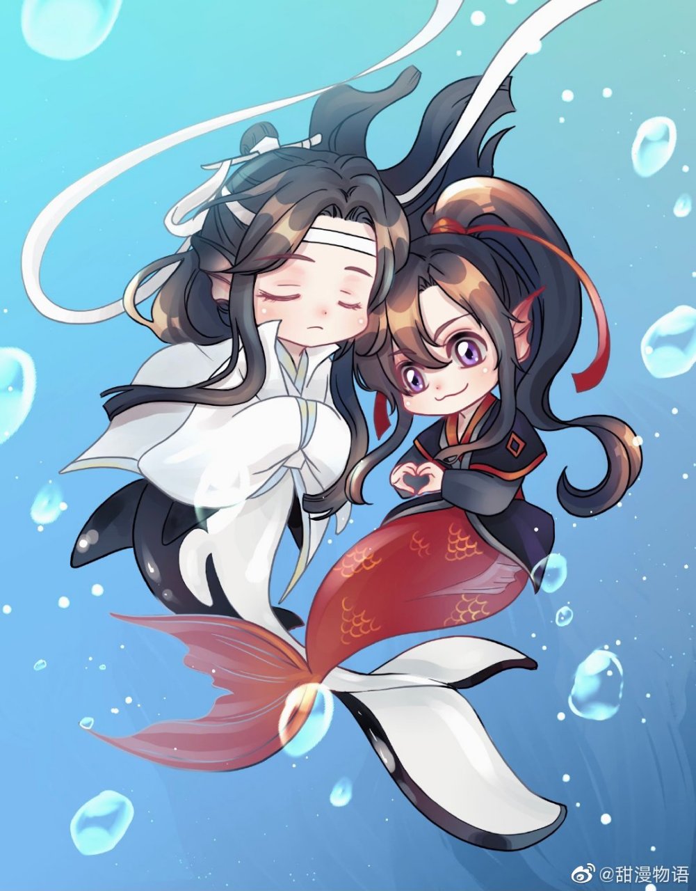 人鱼羡羡好好康 twi:aleldeice#魔道祖师#漫画