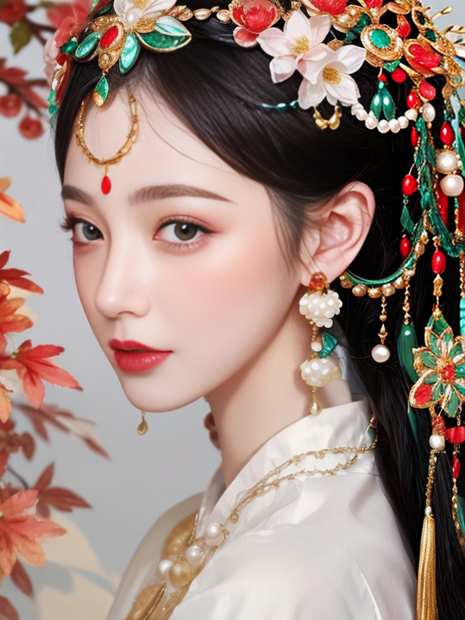 古妆美女,惊艳了时光,温柔了岁月!#古风妆容# ##养眼美女