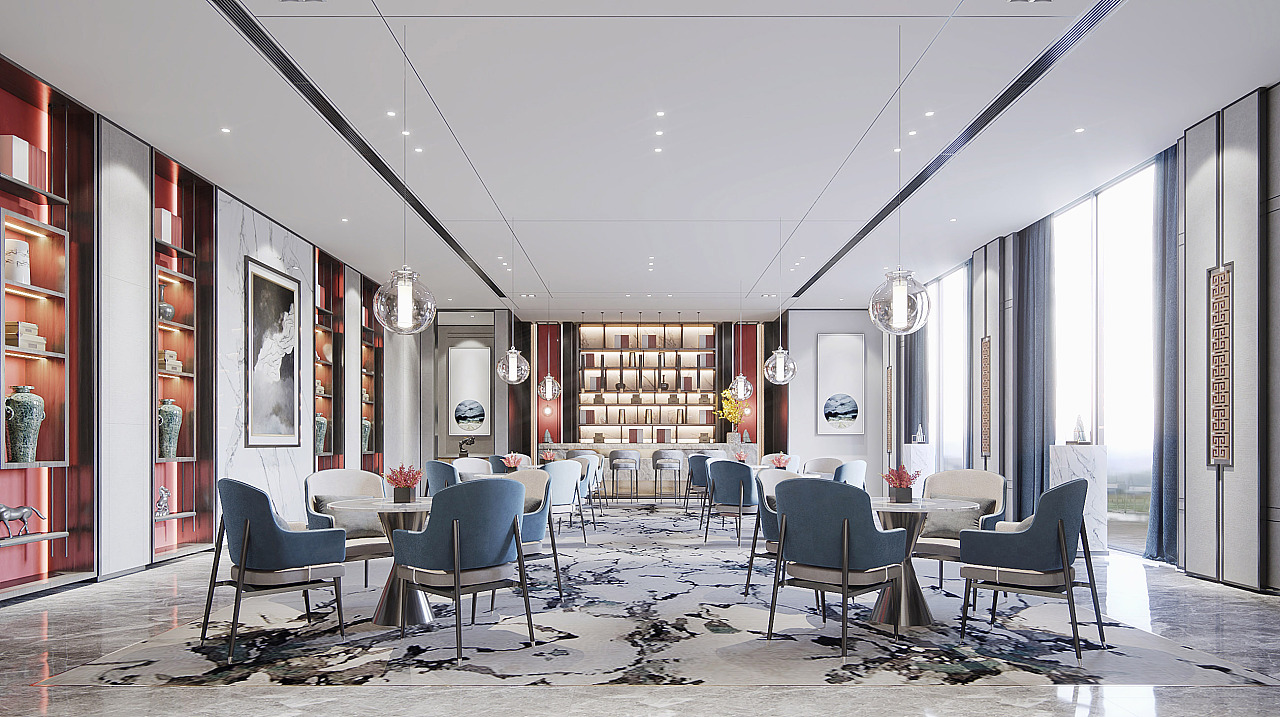 洽谈区效果图设计的特色和创意