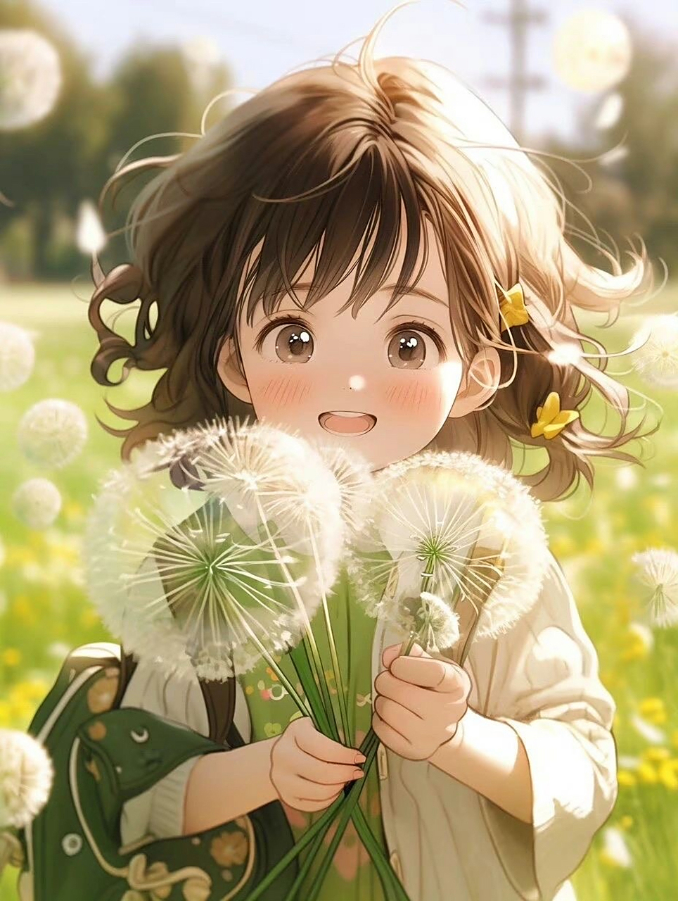 可萌可萌的蒲公英头像[心] 蒲公英,无牵无挂, 无欲无求,风起而行,风静