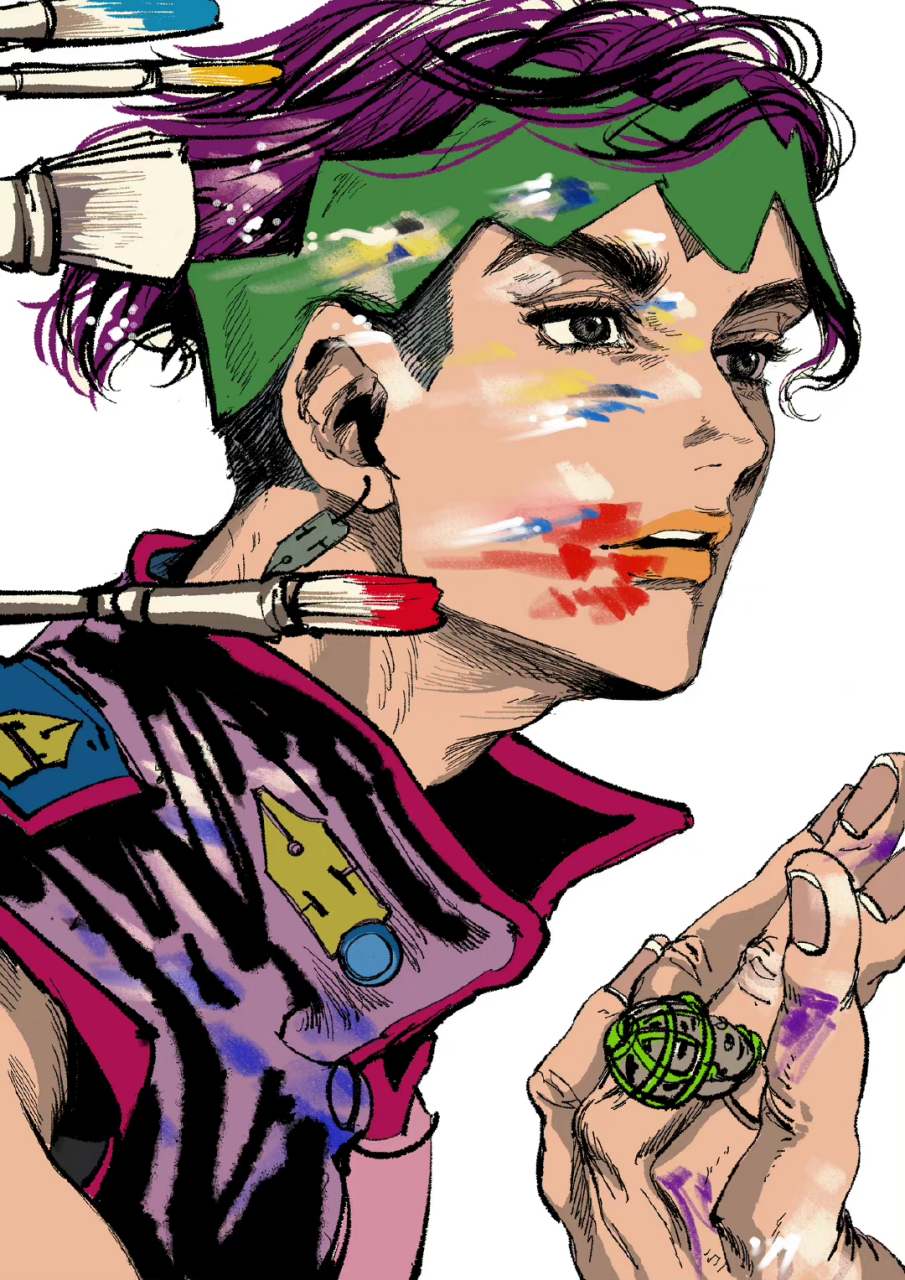 插画# jojo岸边露伴,走在时尚前沿的西北老汉