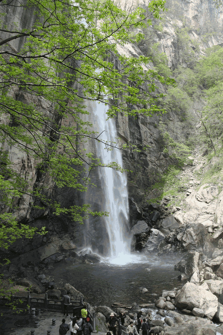 到河南嵩县白云山游玩,自以为最不可错过的景点就是九龙瀑布.
