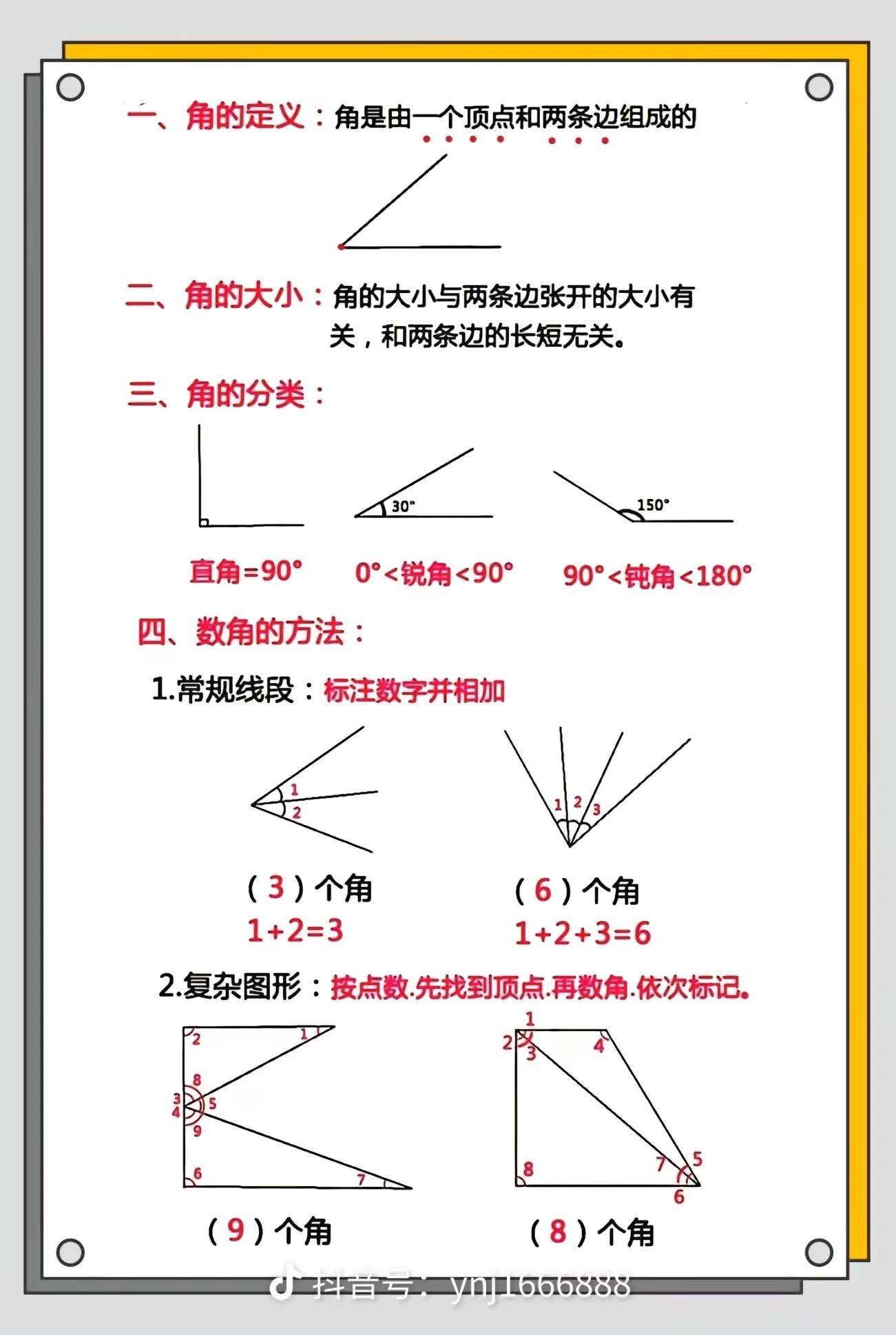 认识角的名称与方法