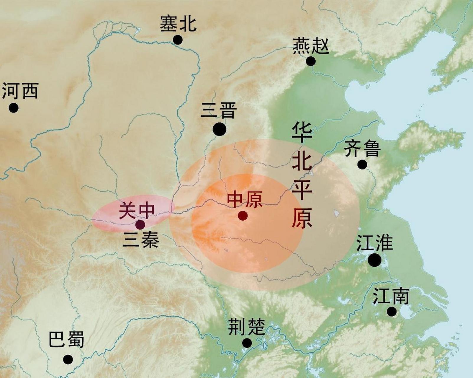 古代的"中原"包括河南省大部,苏皖北部,山东西部,河北南部,山西南部等