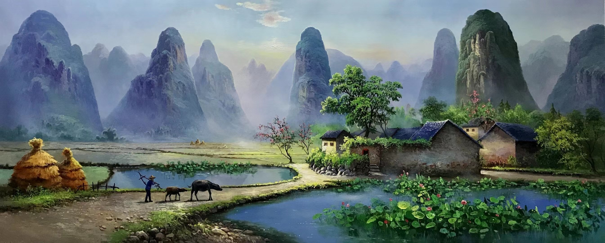 著名画家龙蟠精品油画作品集高清图片