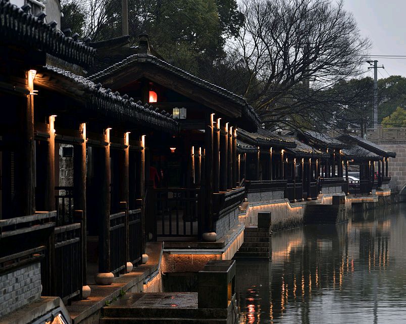 新场古镇夜景图片