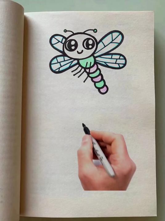 简笔画 画小蜻蜓的教程