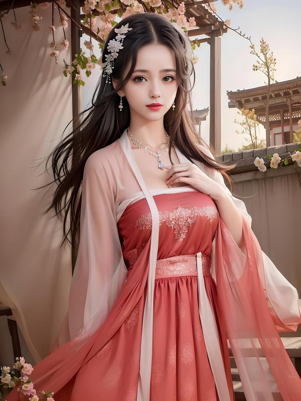 肤如凝脂,气若幽兰!#ai# #古风# #美少女