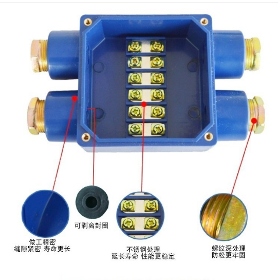 jhh系列矿用本安电路用接线盒防爆型本安电缆接线盒使用说明
