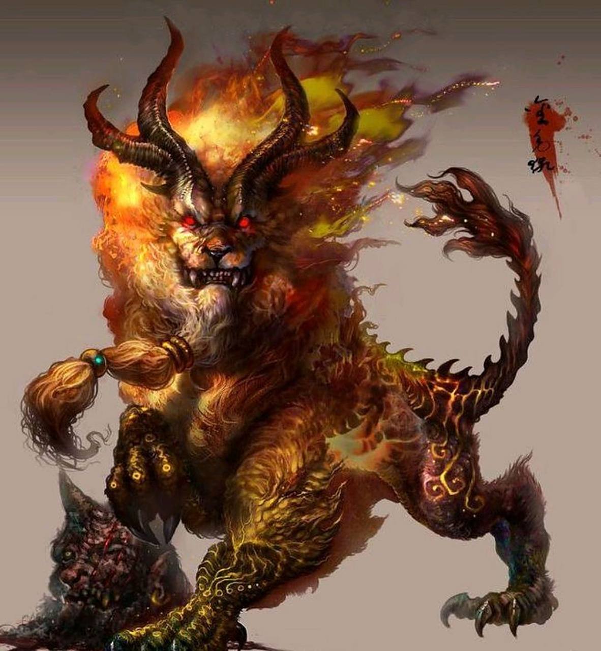 龙族的克星-望天犼  望天犼喜欢吃龙脑,民间传说"一犼可斗三龙二蛟".