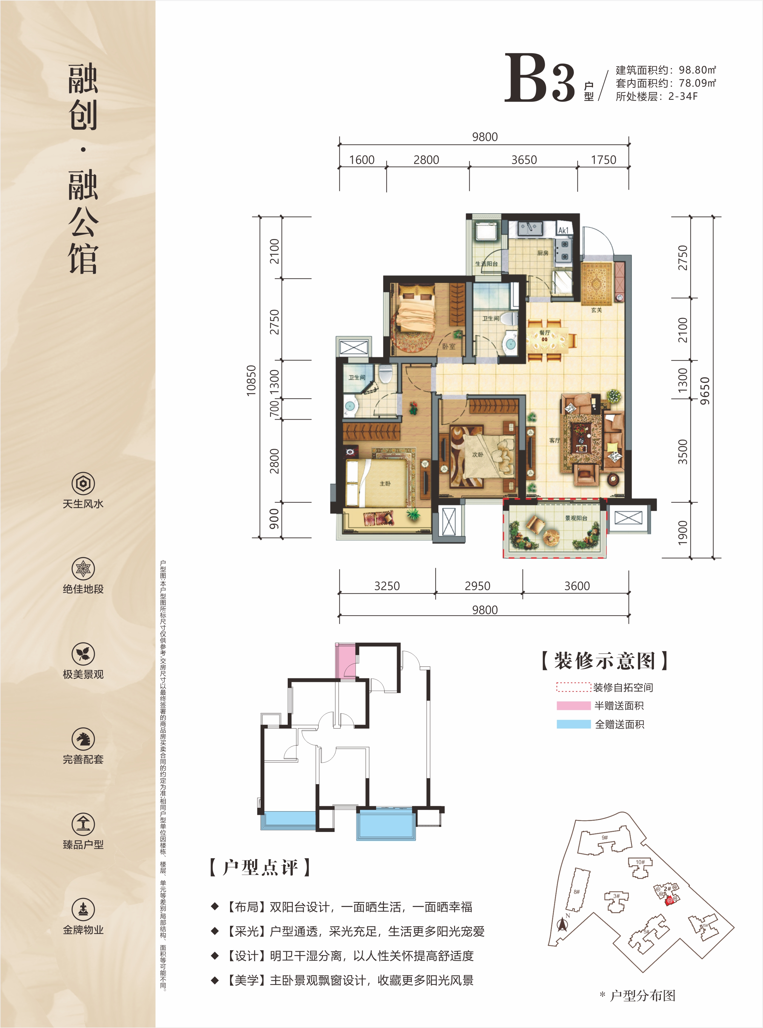 南宁融创融公馆户型图图片