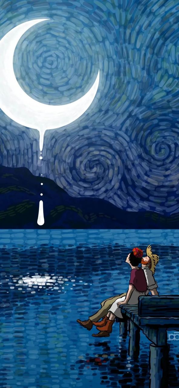 壁纸# #绘画# #梵高# 星夜