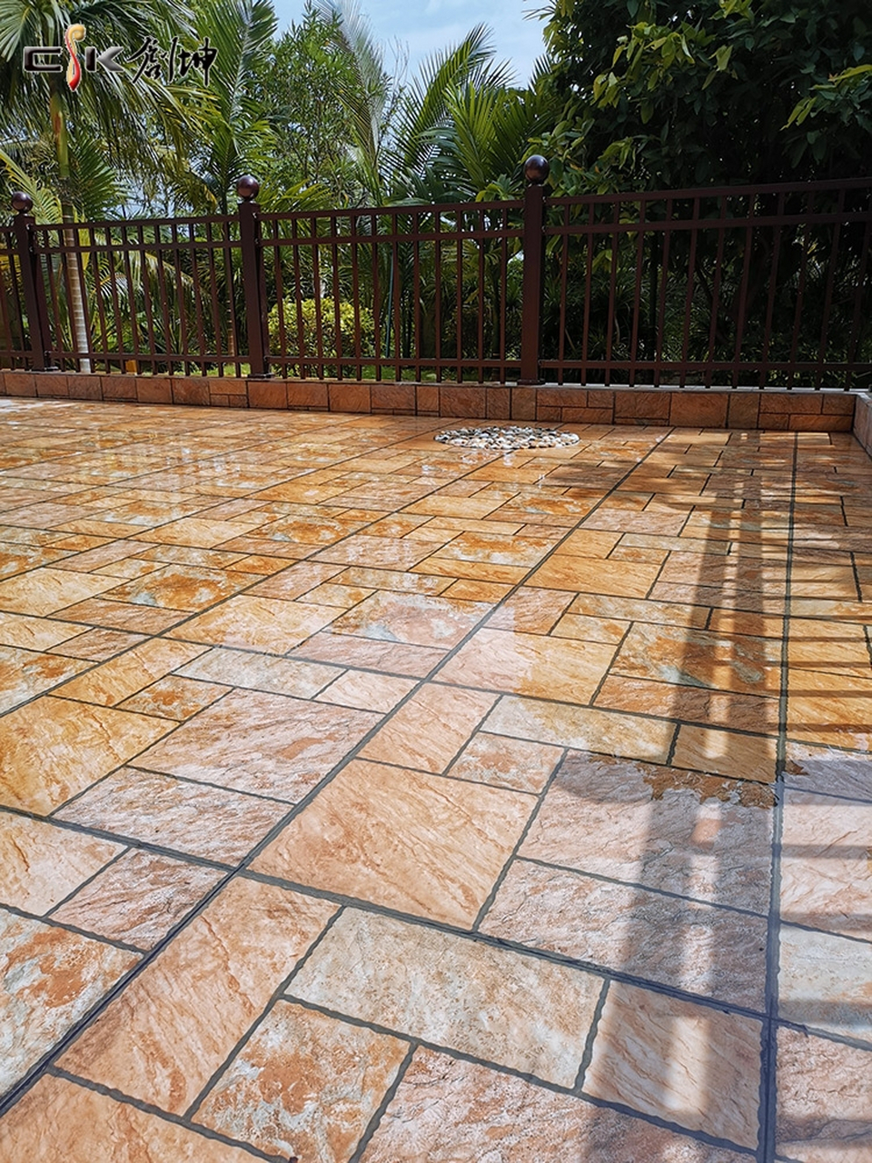 庭院地砖户外阳台瓷砖  室外院子铺砖花园仿古砖 别墅露台防滑地砖