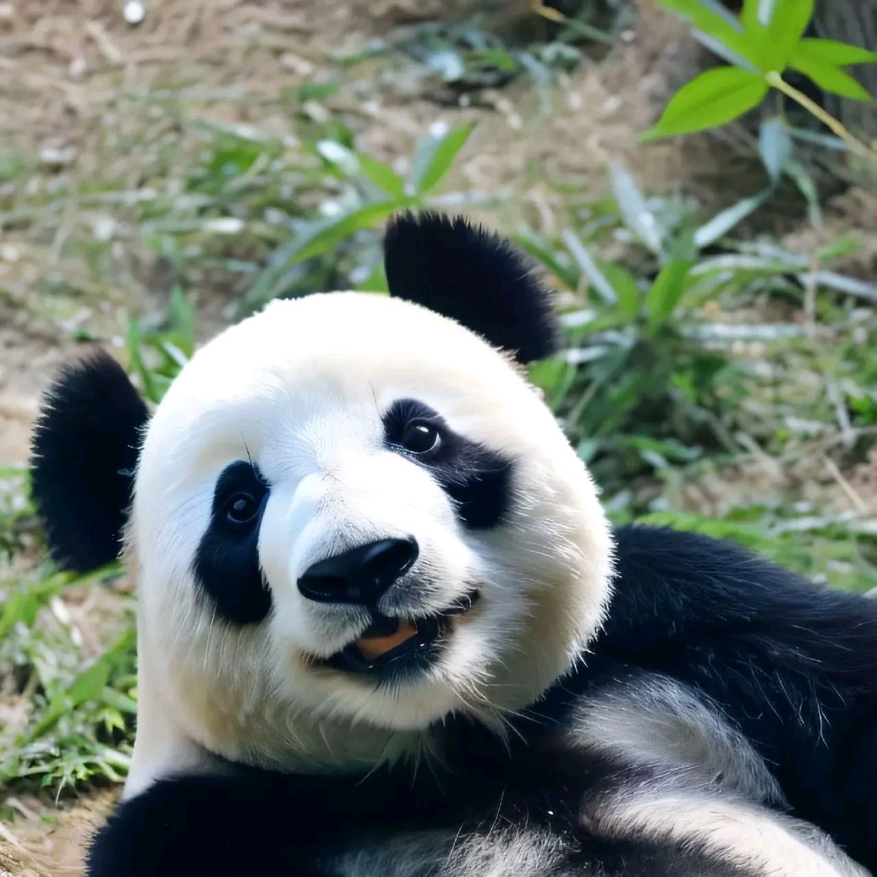 熊猫界的顶级白富美就是飞云,又萌又可爱,她还在冲我微笑,啊啊啊,被迷