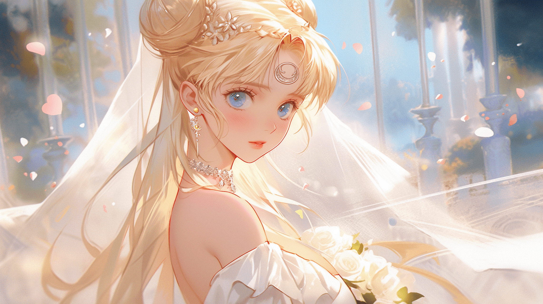 兼职婚纱模特水冰月 #手机壁纸# #ai绘画