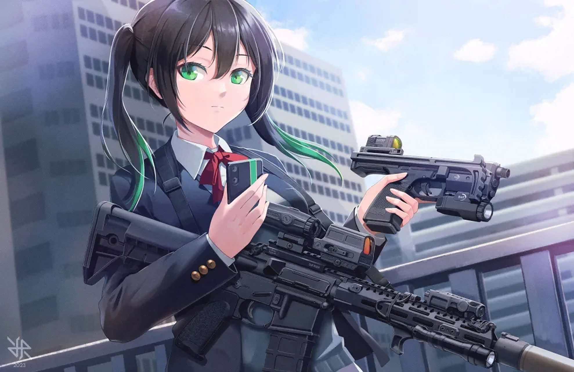 你希望又酷又飒的美少女拿着哪些枪呢[滑稽][滑稽][滑稽]#二次元