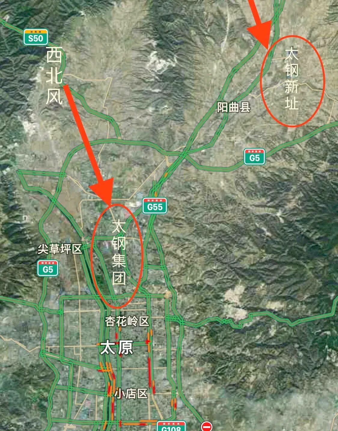 太原太钢厂区地图图片