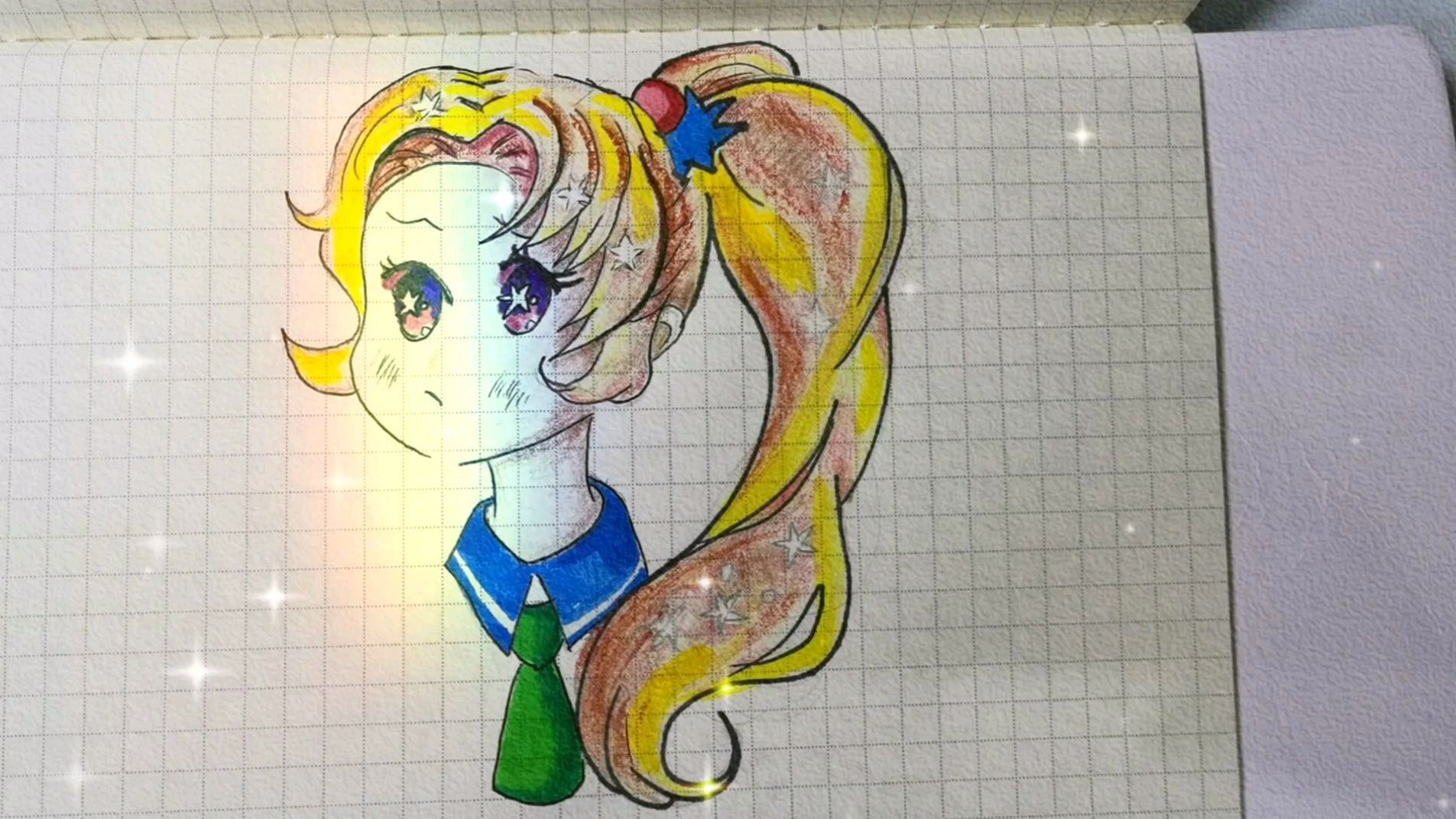 教你画可爱女孩简笔画 可做手抄报