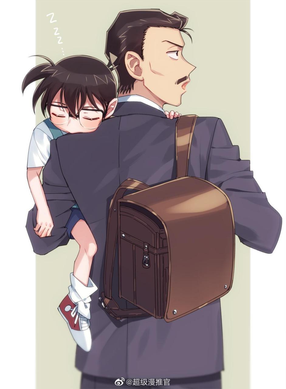 名侦探柯南#  [抱一抱]团宠柯南君,太可爱啦 画师twi:k_gear_labo