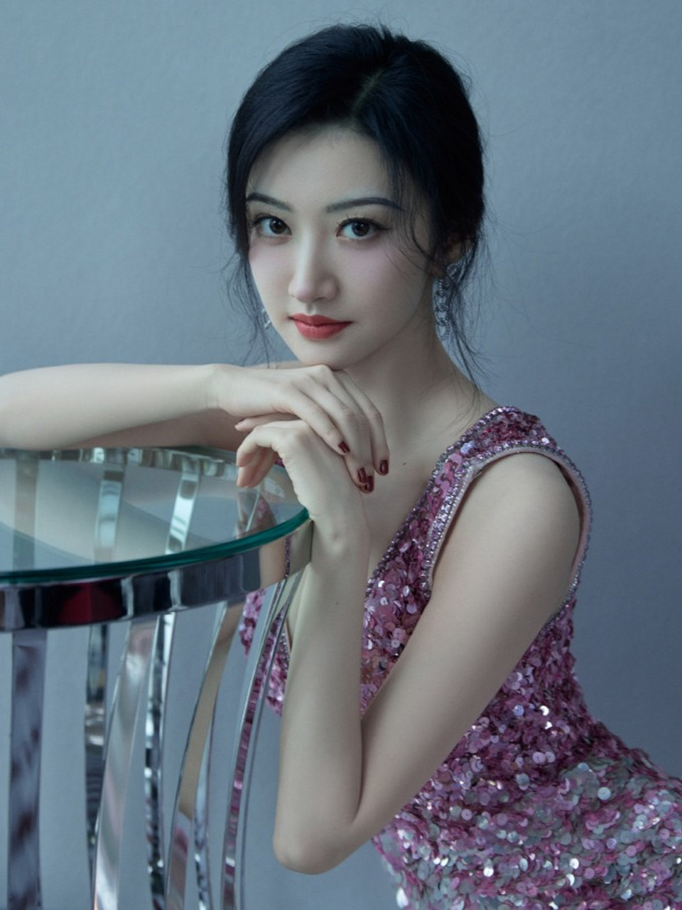 漂亮的她08景甜jennypackham清甜亮片礼服|||929292 景甜身着