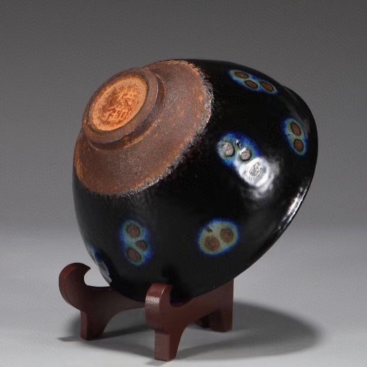 北宋,建窑耀目翟变天目盏,高7.