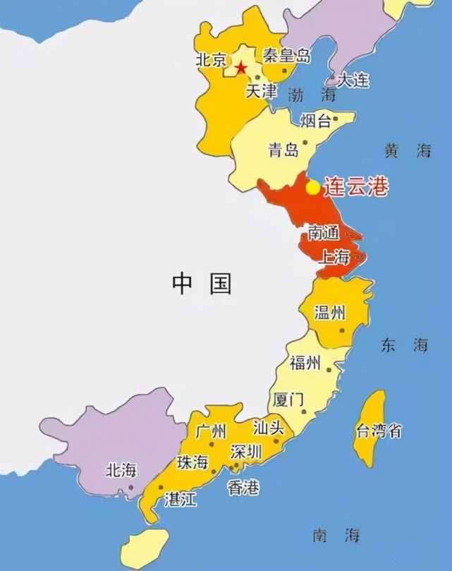 中国各省沿海城市数量排名