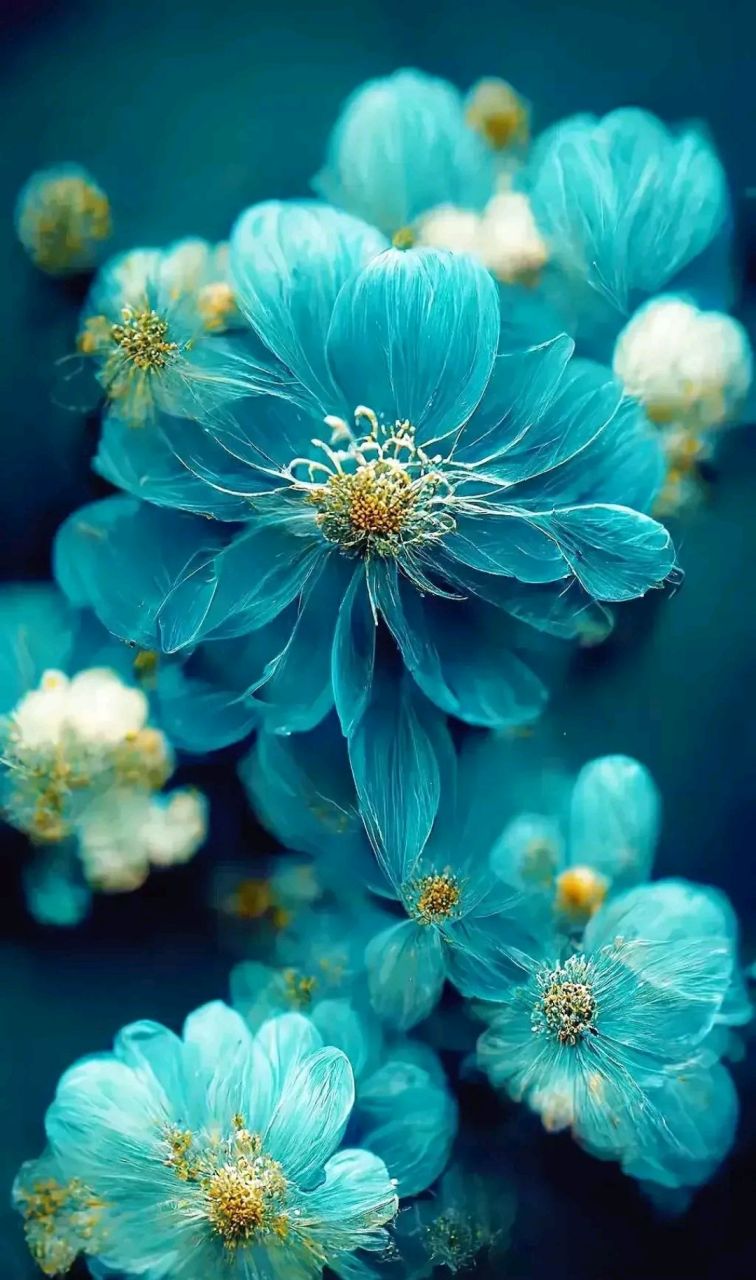 冰蓝菊花,美丽梦幻!