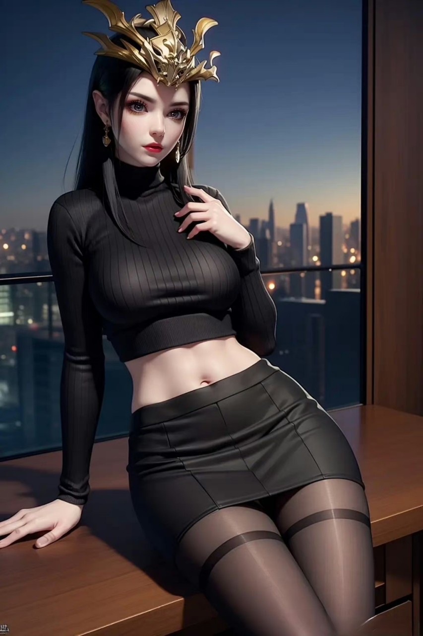 九月动态激励计划# #斗破苍穹# 美杜莎女王黑色现代装扮配这黑丝