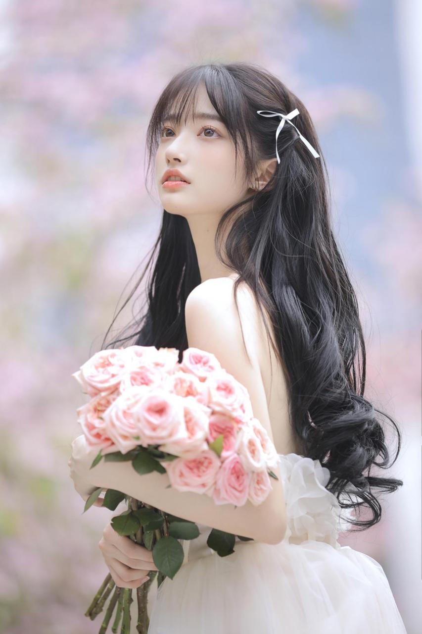 人像摄影,穿白纱裙的女孩,清新唯美