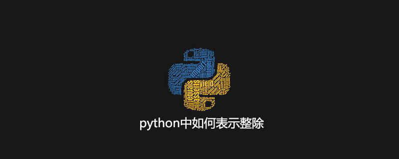 如何在python中表示整数除法