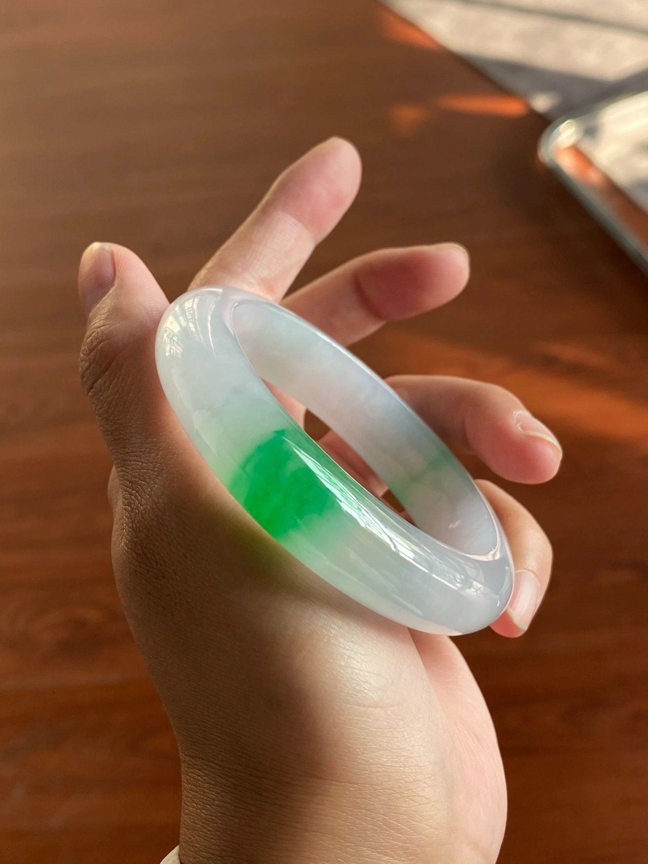 高冰阳绿翡翠手镯