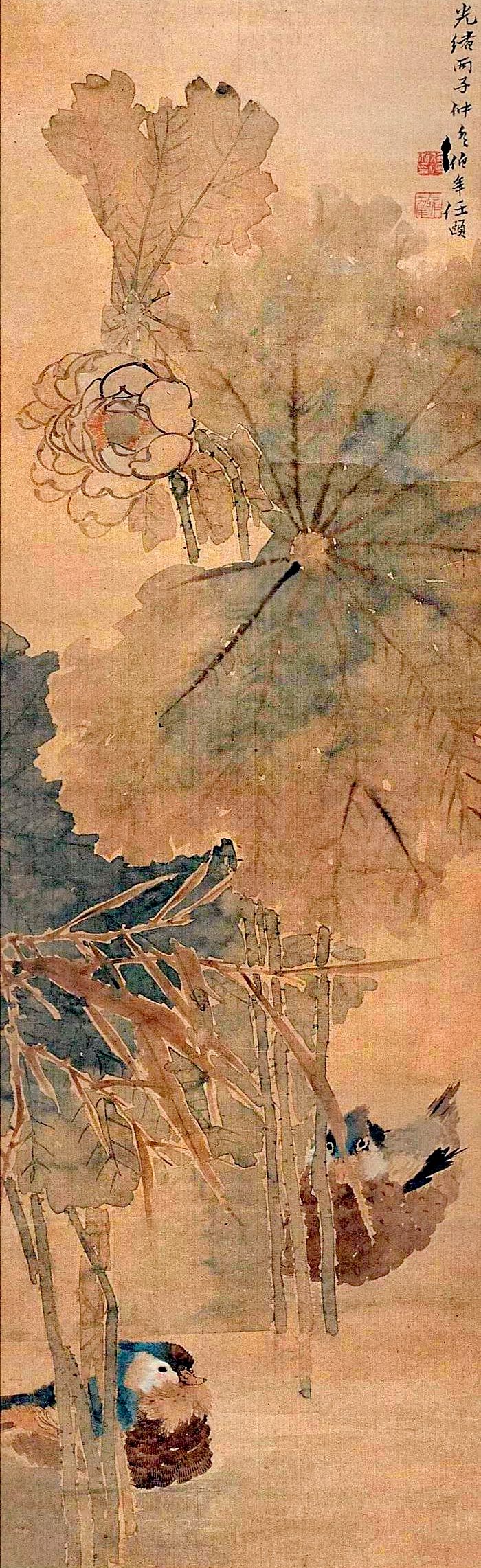 中国花鸟画中的名花卉——莲花【二十一】近代/任伯年