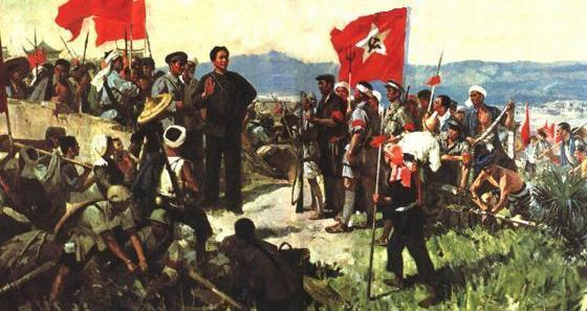 1927年九月初"秋收起义"在湘赣边界爆发,起义军的主力是农民赤卫队