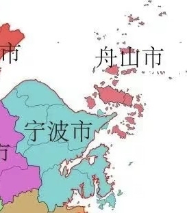 舟山市政区图图片