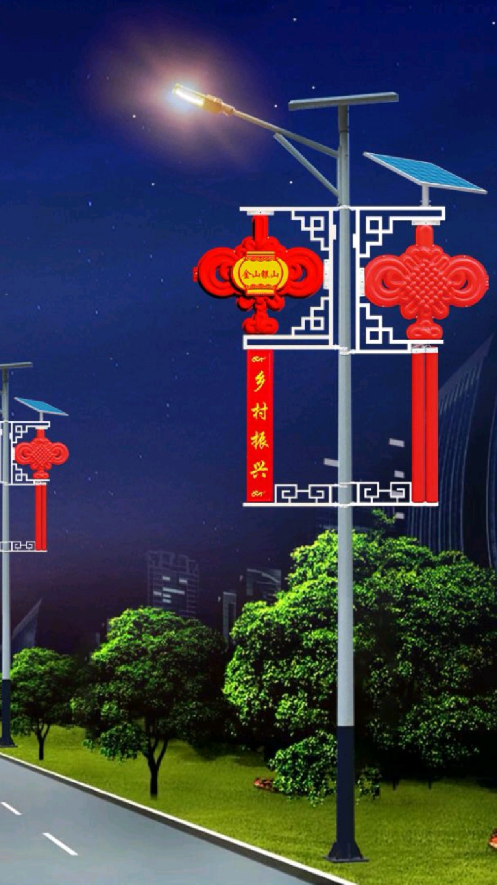 led中国结造型景观灯