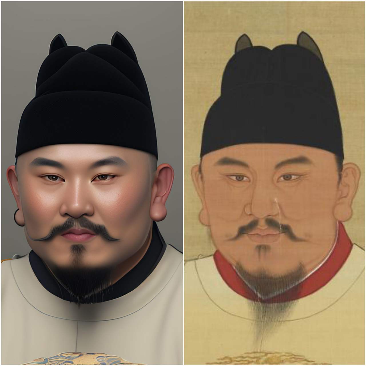 布衣天子朱元璋复原图,根据现藏于台北故宫博物院的《洪武大帝朱元璋