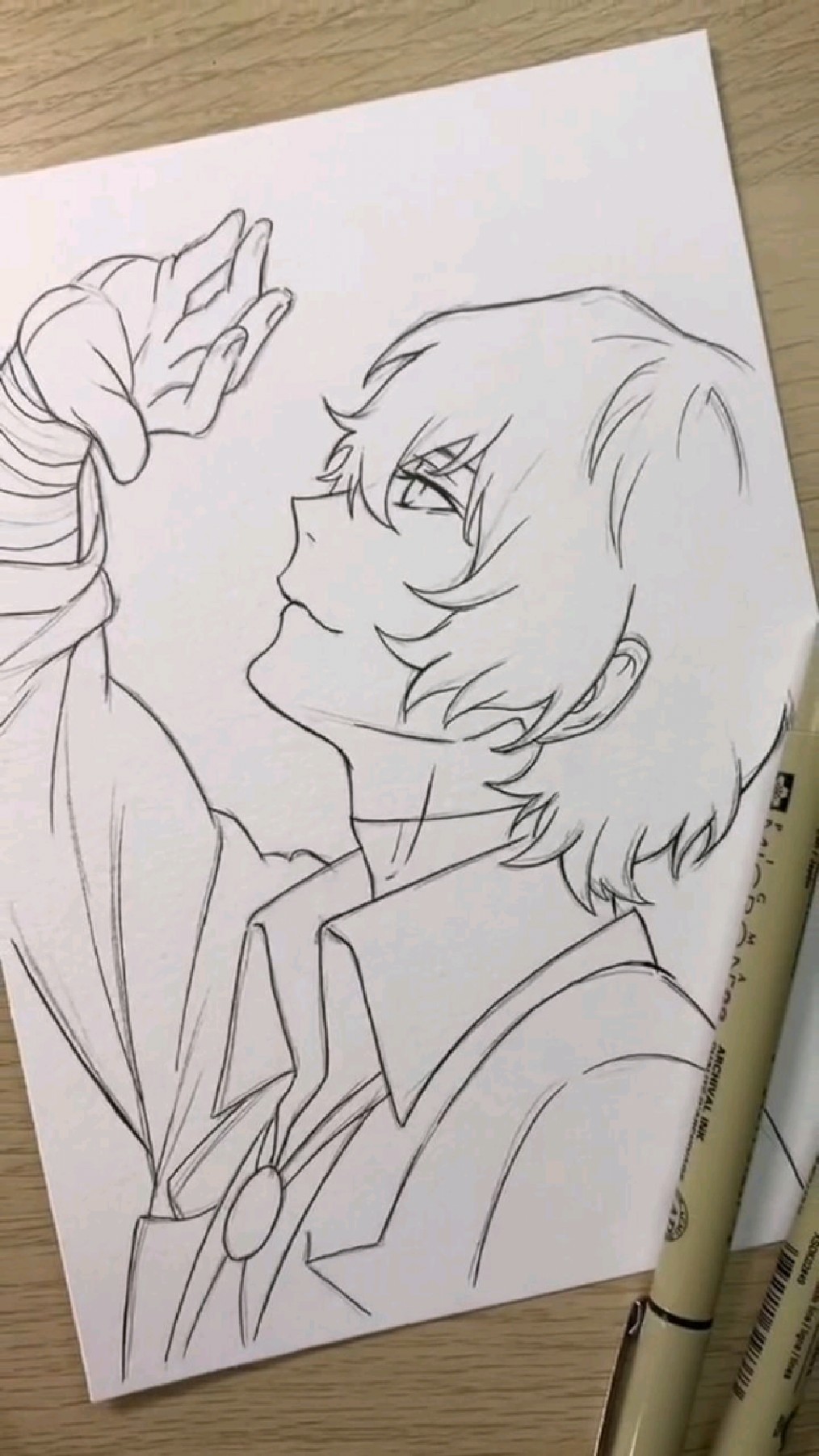 手绘动漫文豪野犬太宰治上