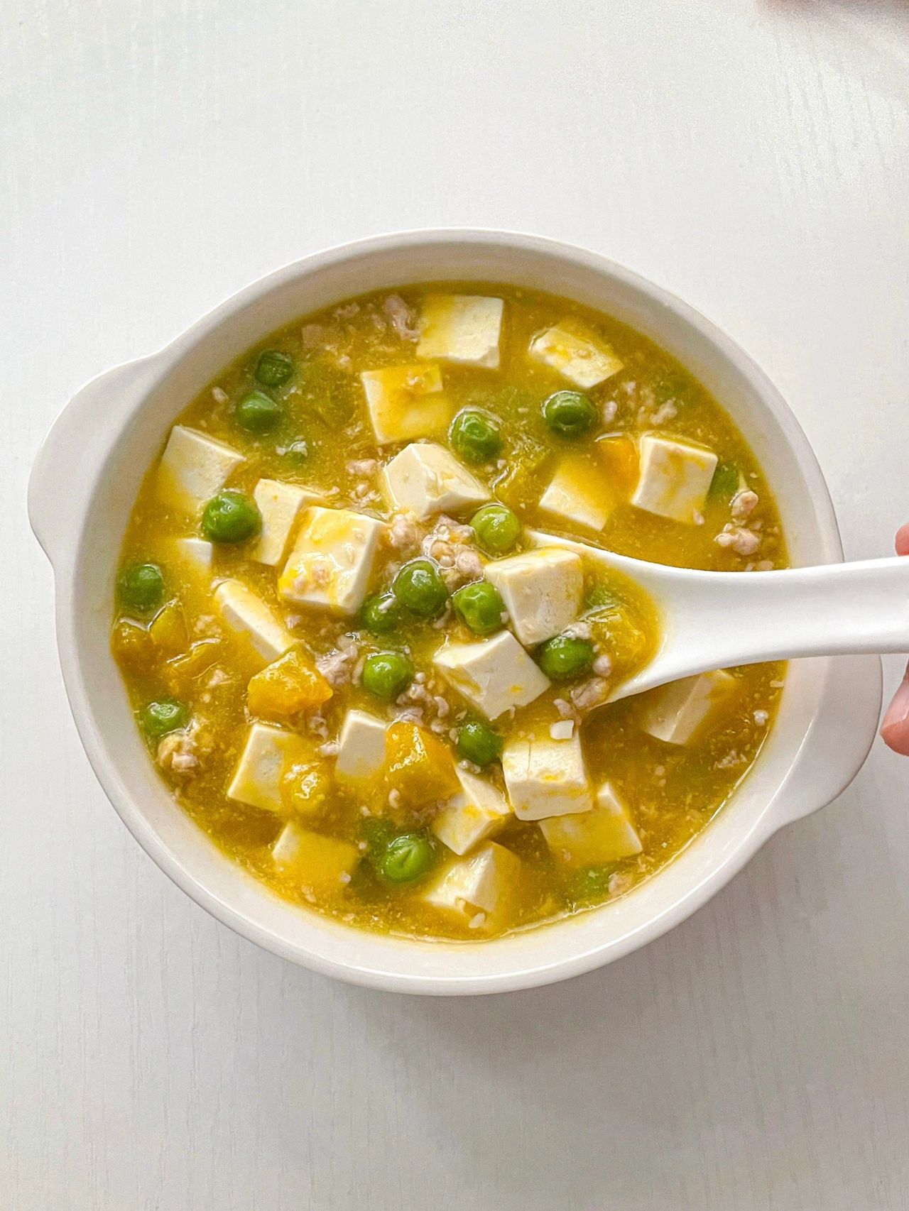 第一次做南瓜肉末豆腐煲