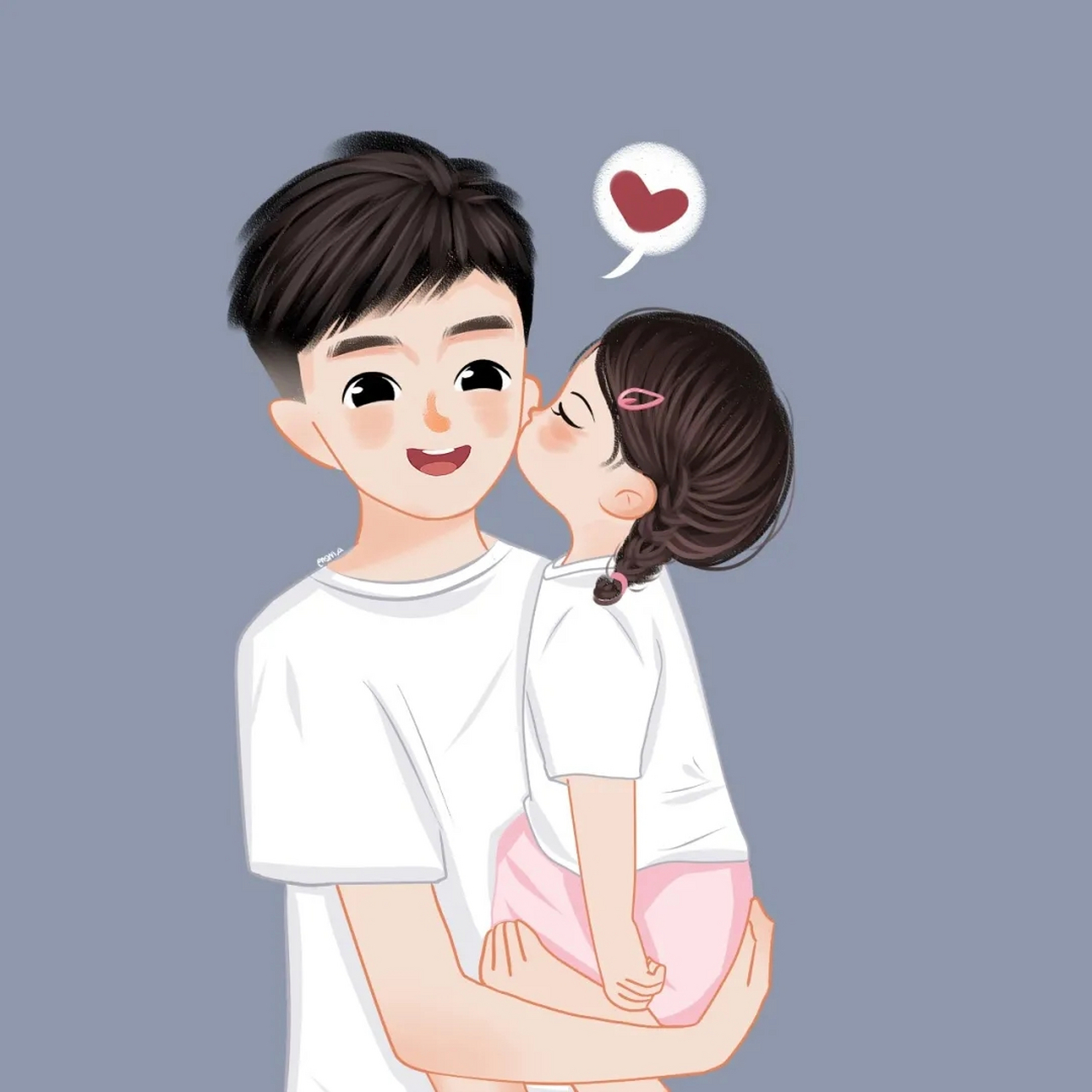 【亲子头像3】 幸福很简单,就是大手拉小手,漫漫长路慢慢走[心]#动态