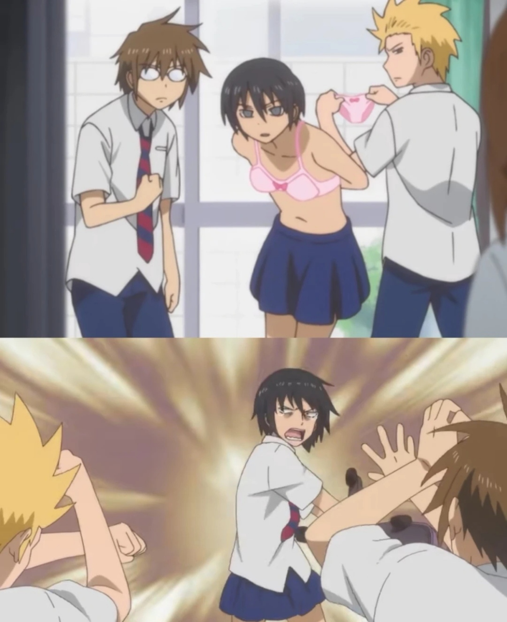 校园搞笑沙雕日常番必看 番名:男子高中生的日常全12话 在一个普通的