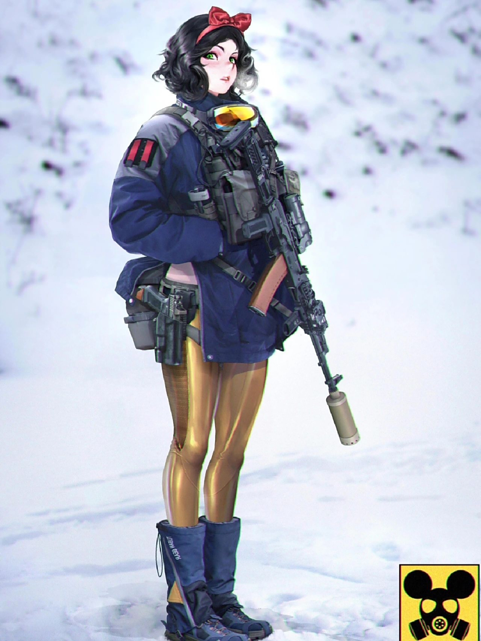 战术少女造型分享|||画师见logo #插画# #二次元# #动漫头像和壁纸