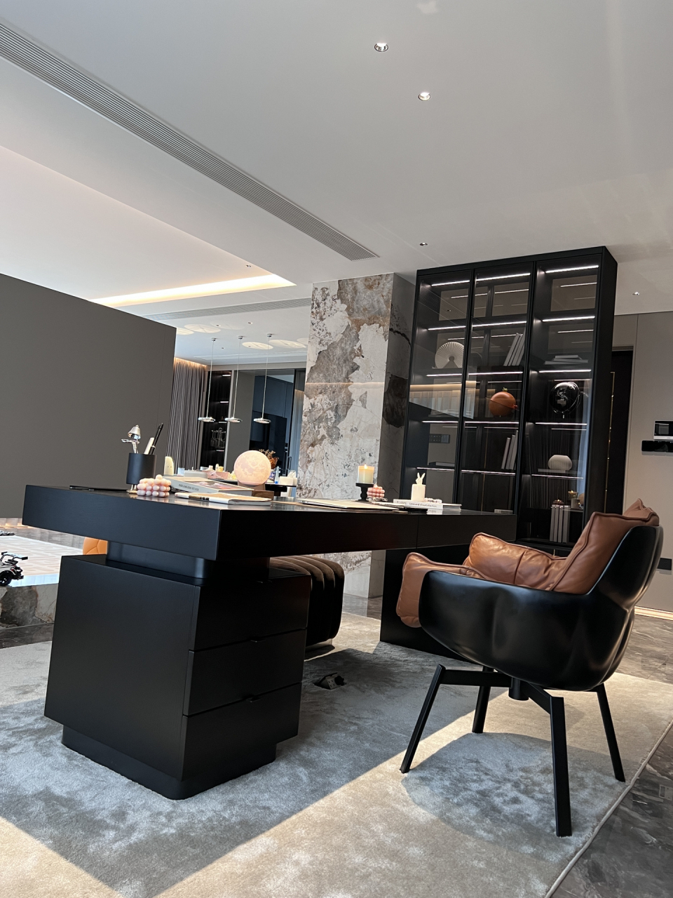 意式极简|我家的开放式多功能书房 喜欢空间通透 书房和客厅是开放式